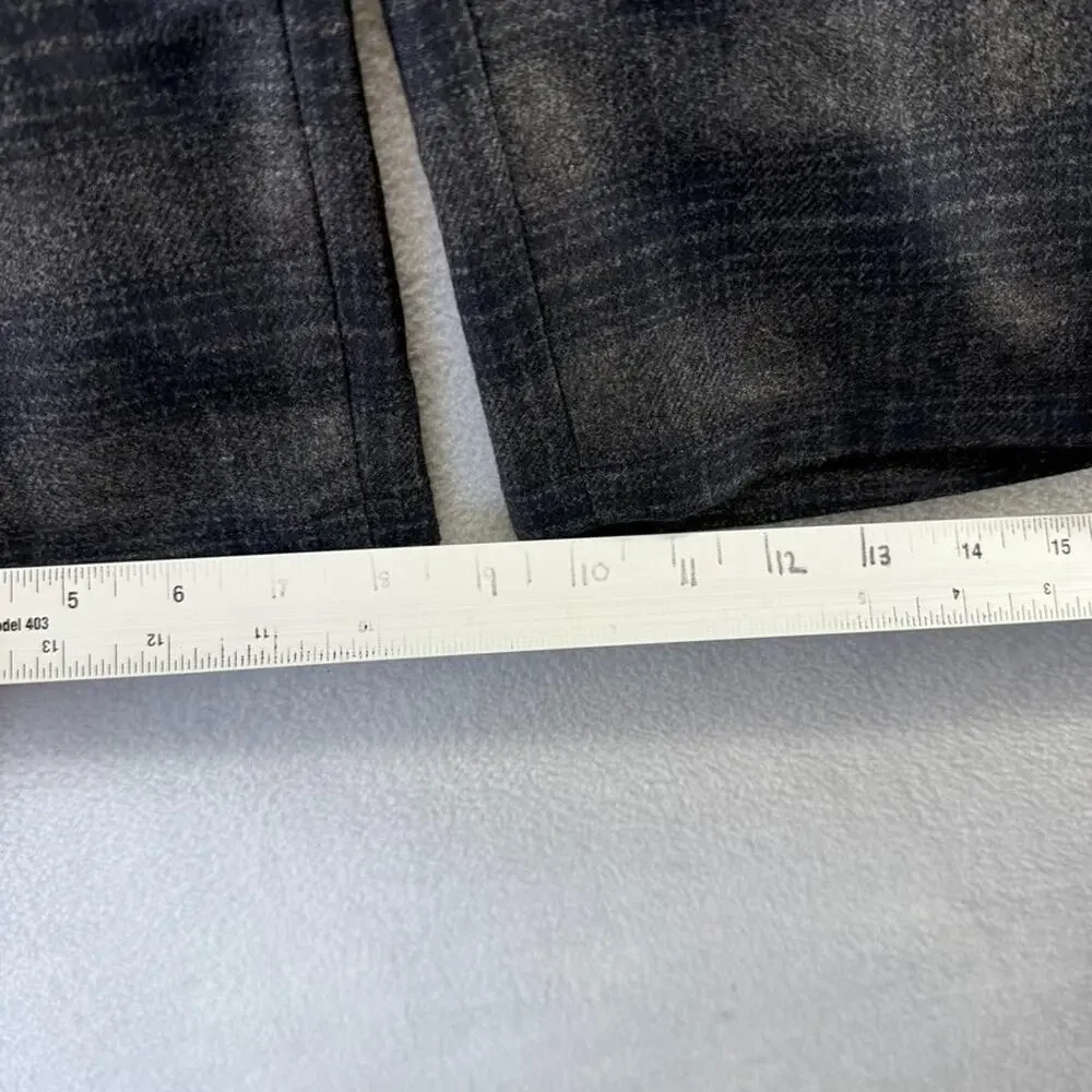 Banana Republic pants Men's 36x30 Gray Blue Houndstooth Plaid Emerson Wool NEW